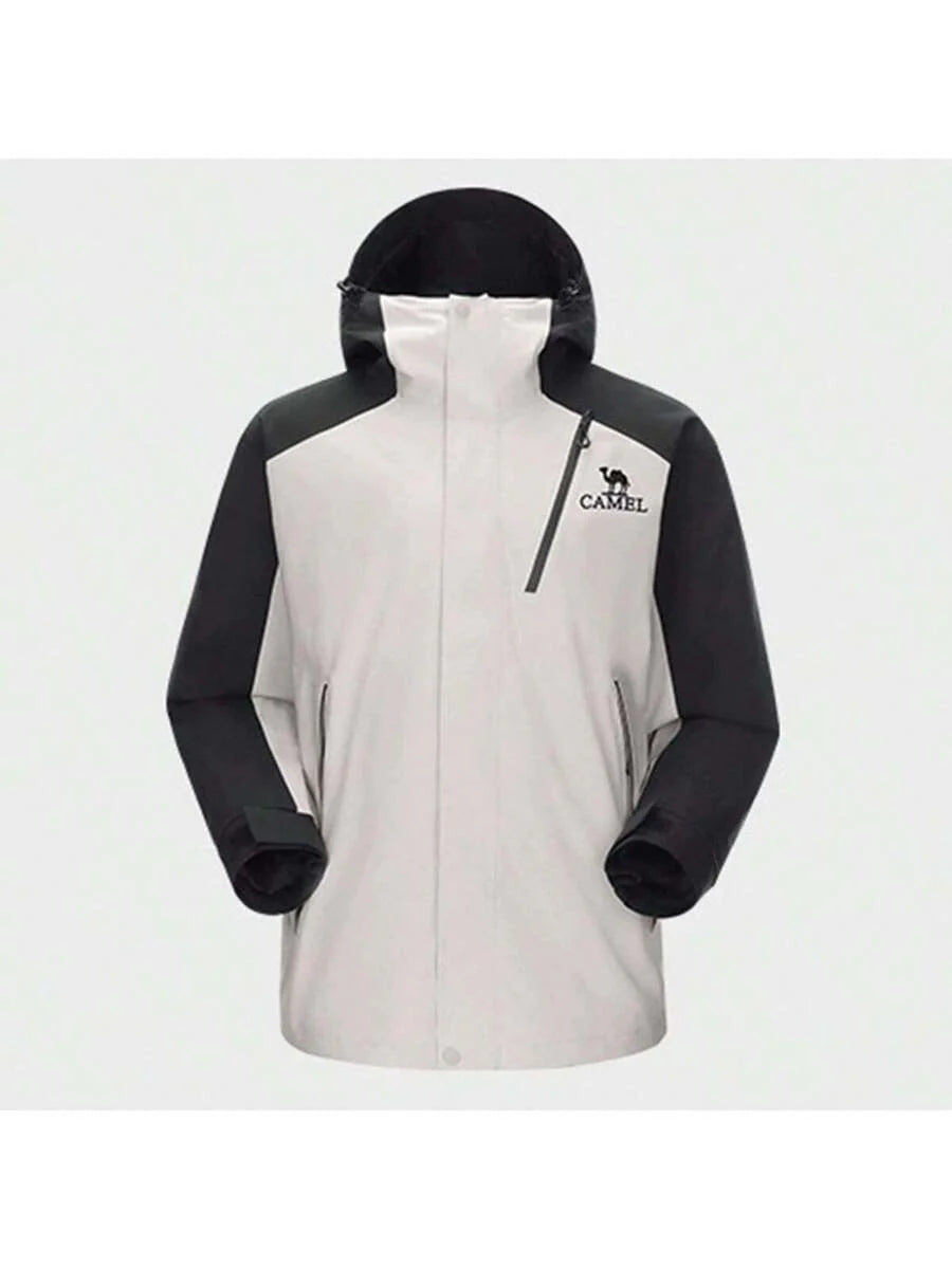 CAMEL CROWN Heavy Rain Level Detachable Hooded Parka Warm Winter Coat Unisex Outdoor Ski Wear
