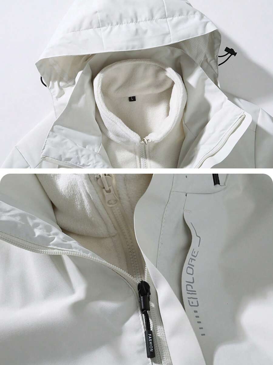 Outdoor Men Assault Jacket, Hooded, Windproof, Waterproof, Stain-Resistant Mountaineering Jacket With Detachable Hood