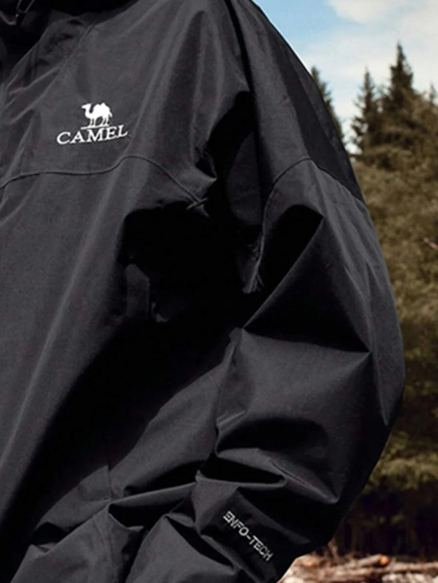 CAMEL CROWN Hard Shell Punching Jacket Single Layer Windproof Waterproof Jacket Mountaineering Clothing