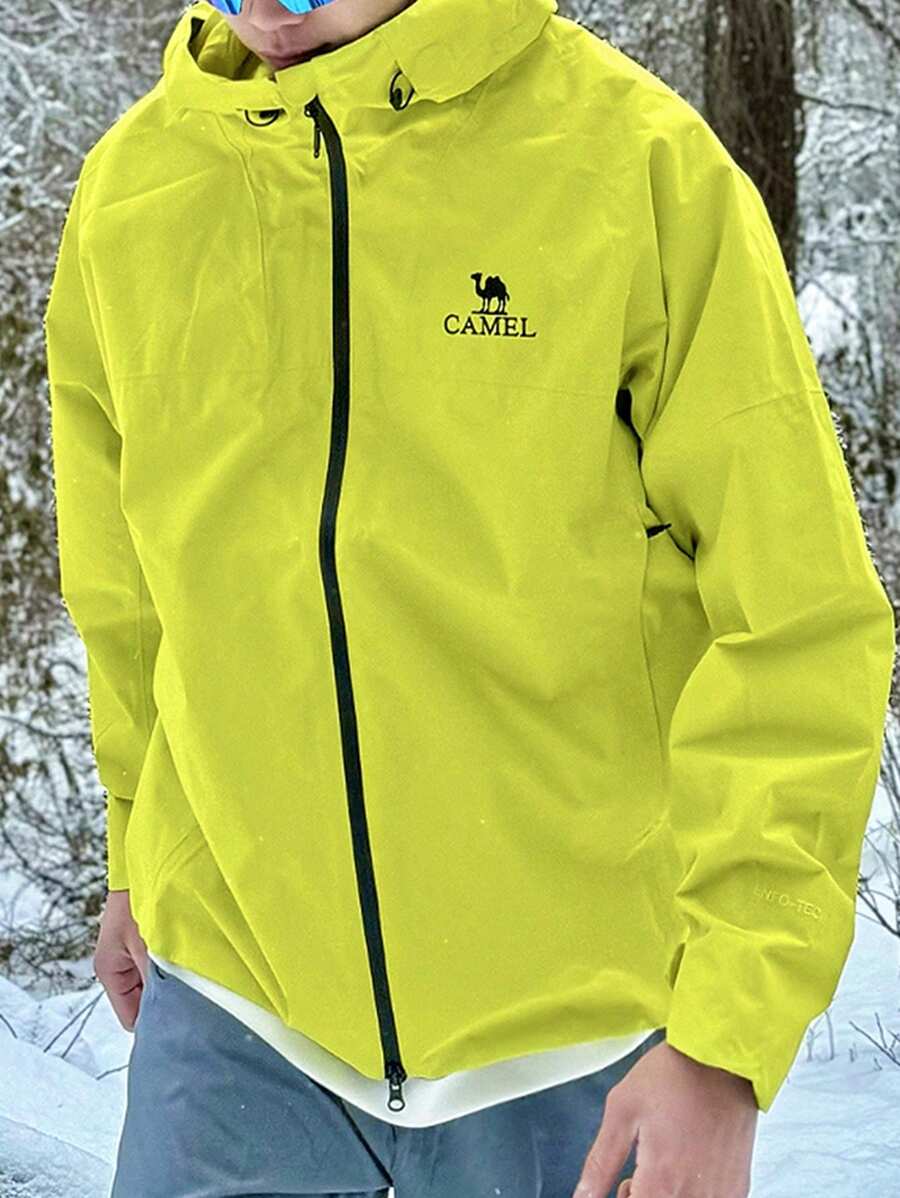 CAMEL CROWN Hard Shell Punching Jacket Single Layer Windproof Waterproof Jacket Mountaineering Clothing