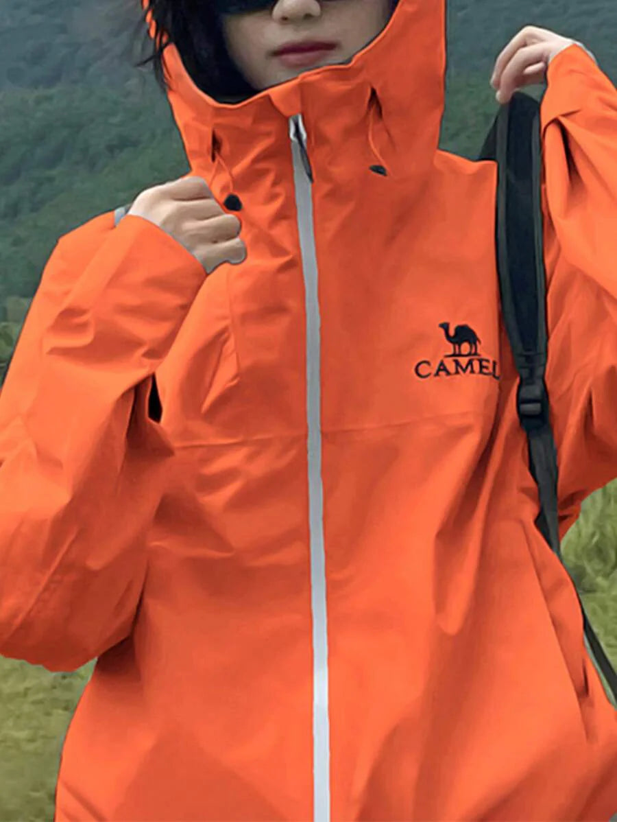CAMEL CROWN Hard Shell Punching Jacket Single Layer Windproof Waterproof Jacket Mountaineering Clothing