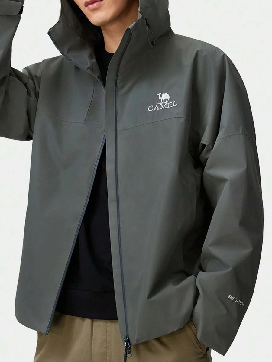 CAMEL CROWN Hard Shell Punching Jacket Single Layer Windproof Waterproof Jacket Mountaineering Clothing
