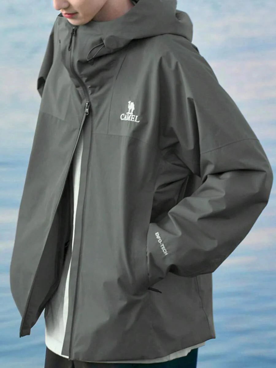 CAMEL CROWN Hard Shell Punching Jacket Single Layer Windproof Waterproof Jacket Mountaineering Clothing