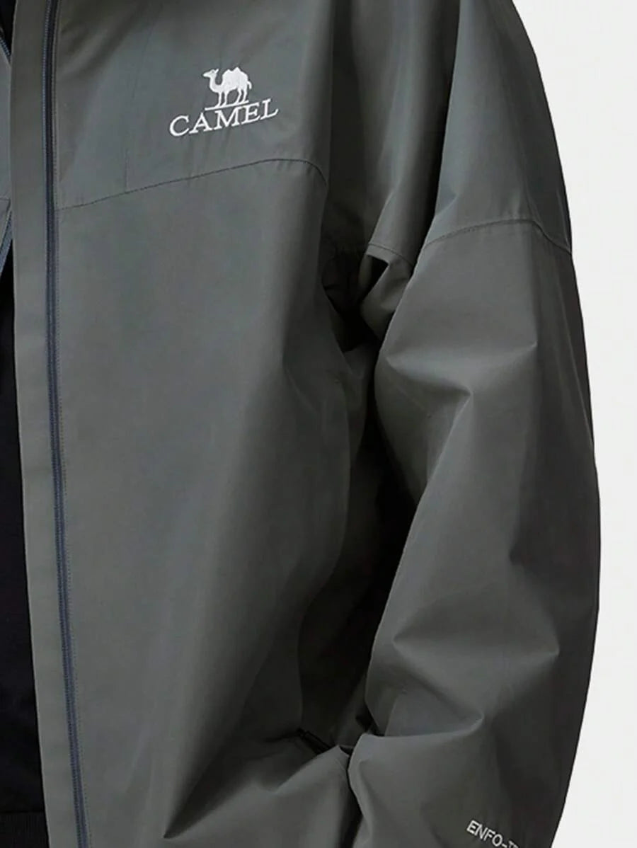 CAMEL CROWN Hard Shell Punching Jacket Single Layer Windproof Waterproof Jacket Mountaineering Clothing
