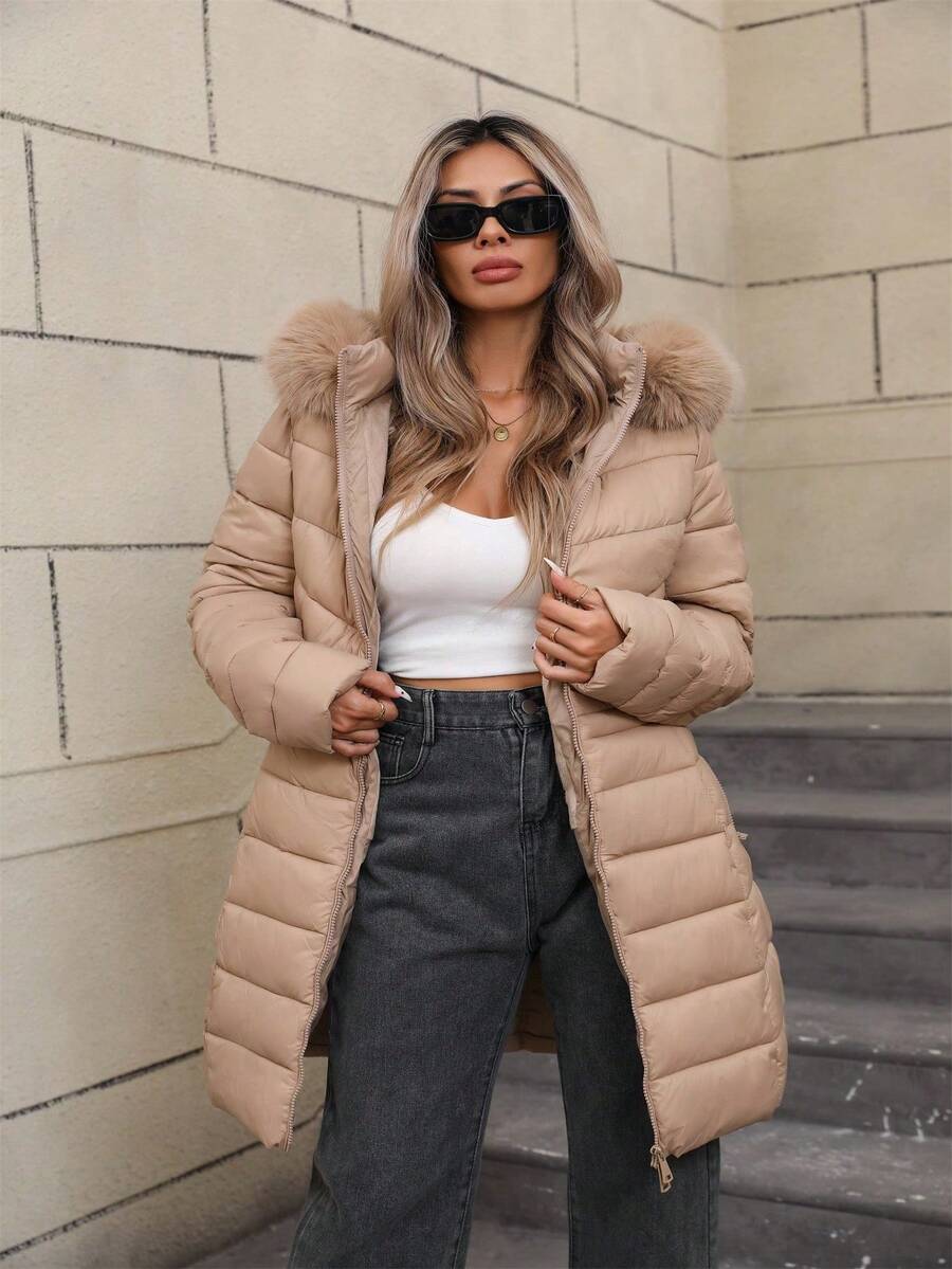 Women's Casual Hooded Regular Jacket With Pockets, Lightweight Cotton Jacket For Daily Wear