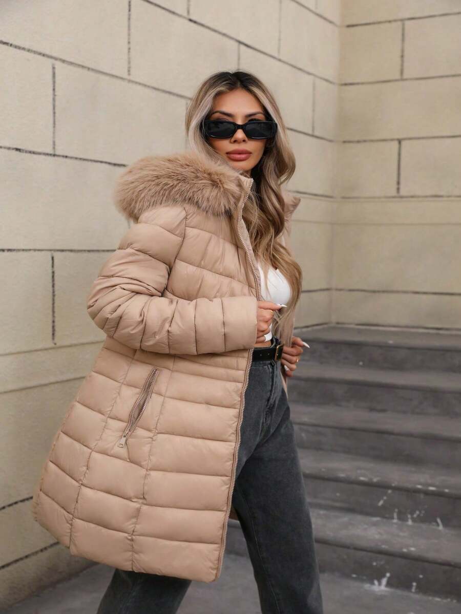 Women's Casual Hooded Regular Jacket With Pockets, Lightweight Cotton Jacket For Daily Wear