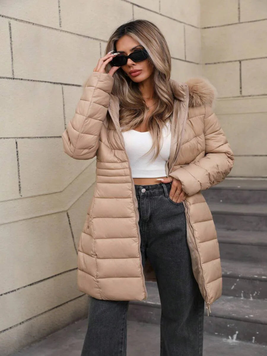 Women's Casual Hooded Regular Jacket With Pockets, Lightweight Cotton Jacket For Daily Wear