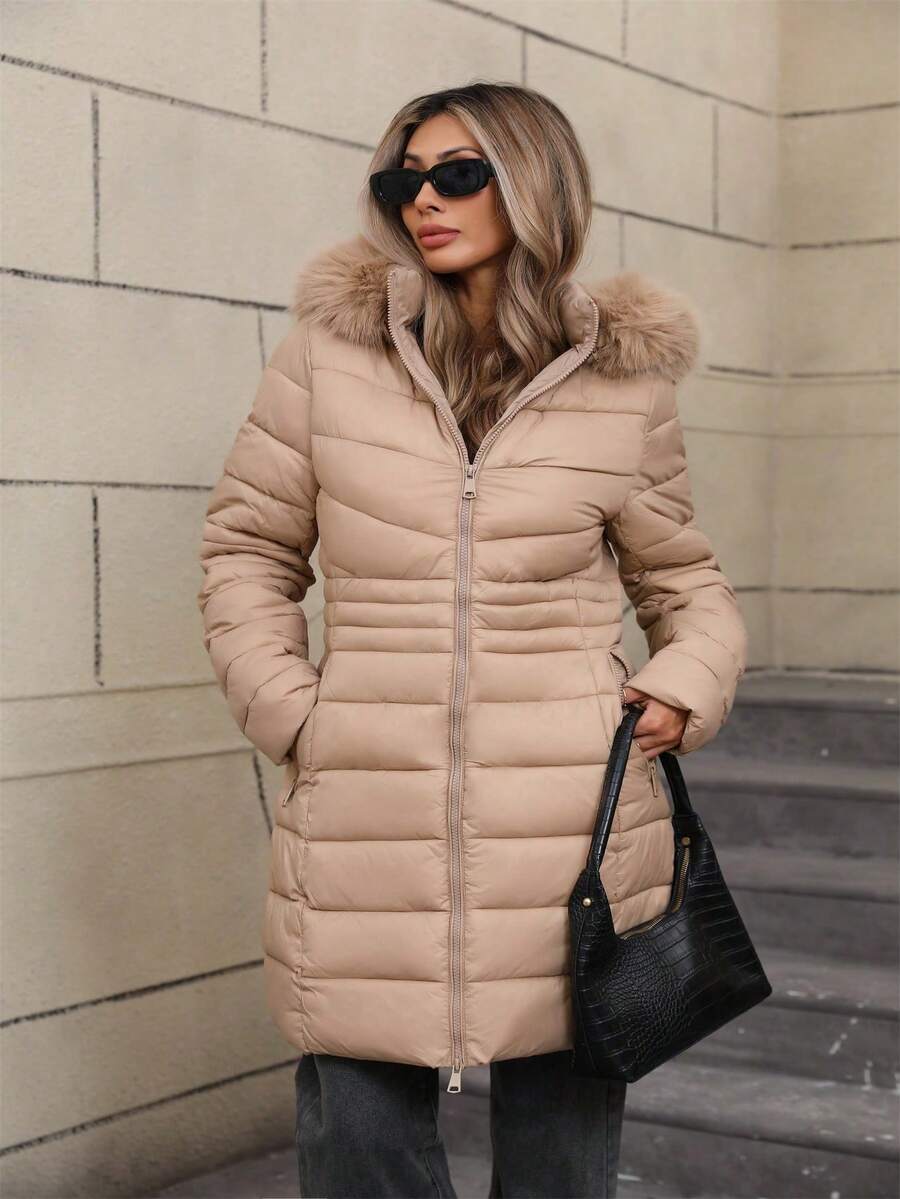 Women's Casual Hooded Regular Jacket With Pockets, Lightweight Cotton Jacket For Daily Wear