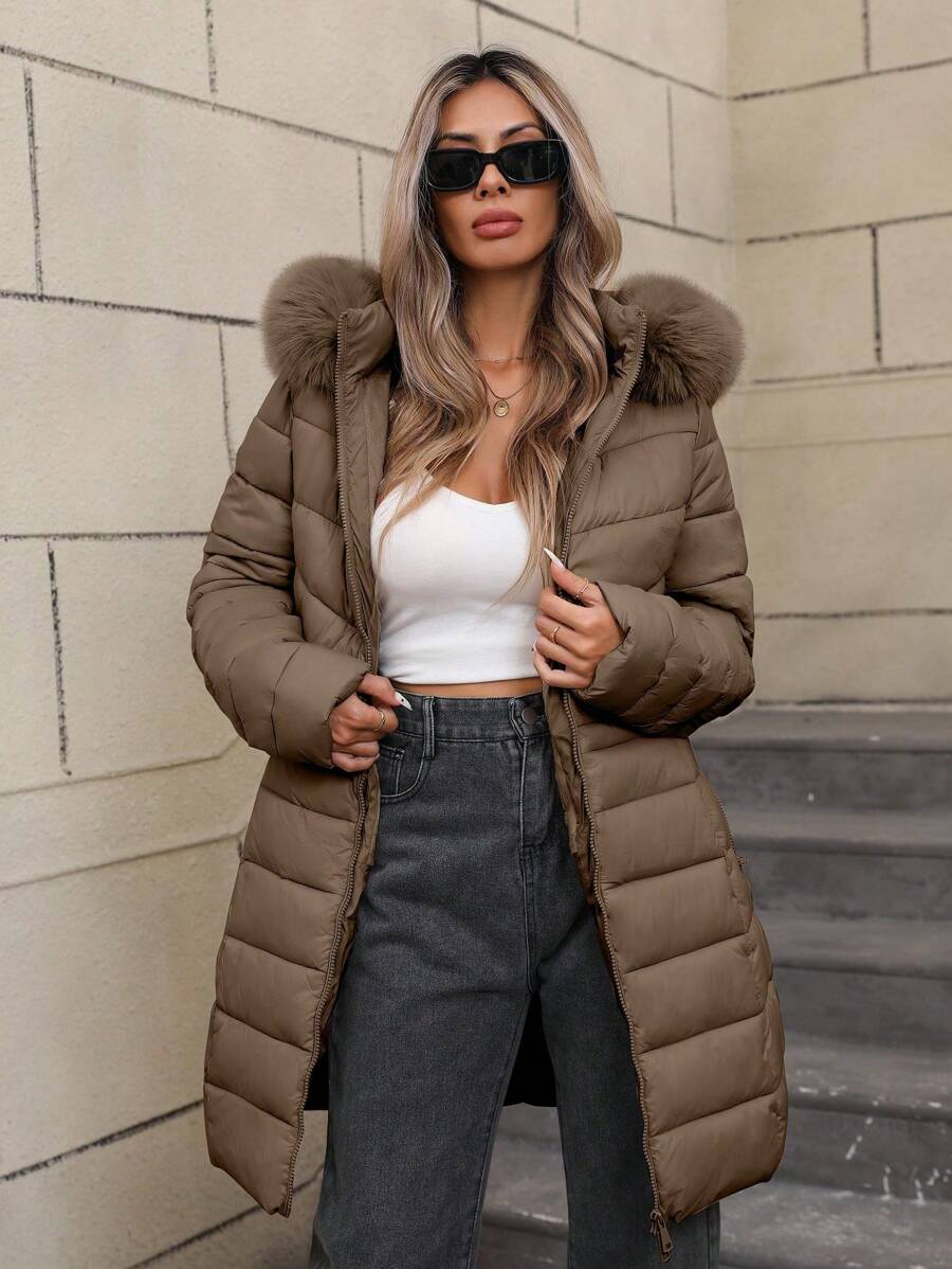 Women's Casual Hooded Regular Jacket With Pockets, Lightweight Cotton Jacket For Daily Wear
