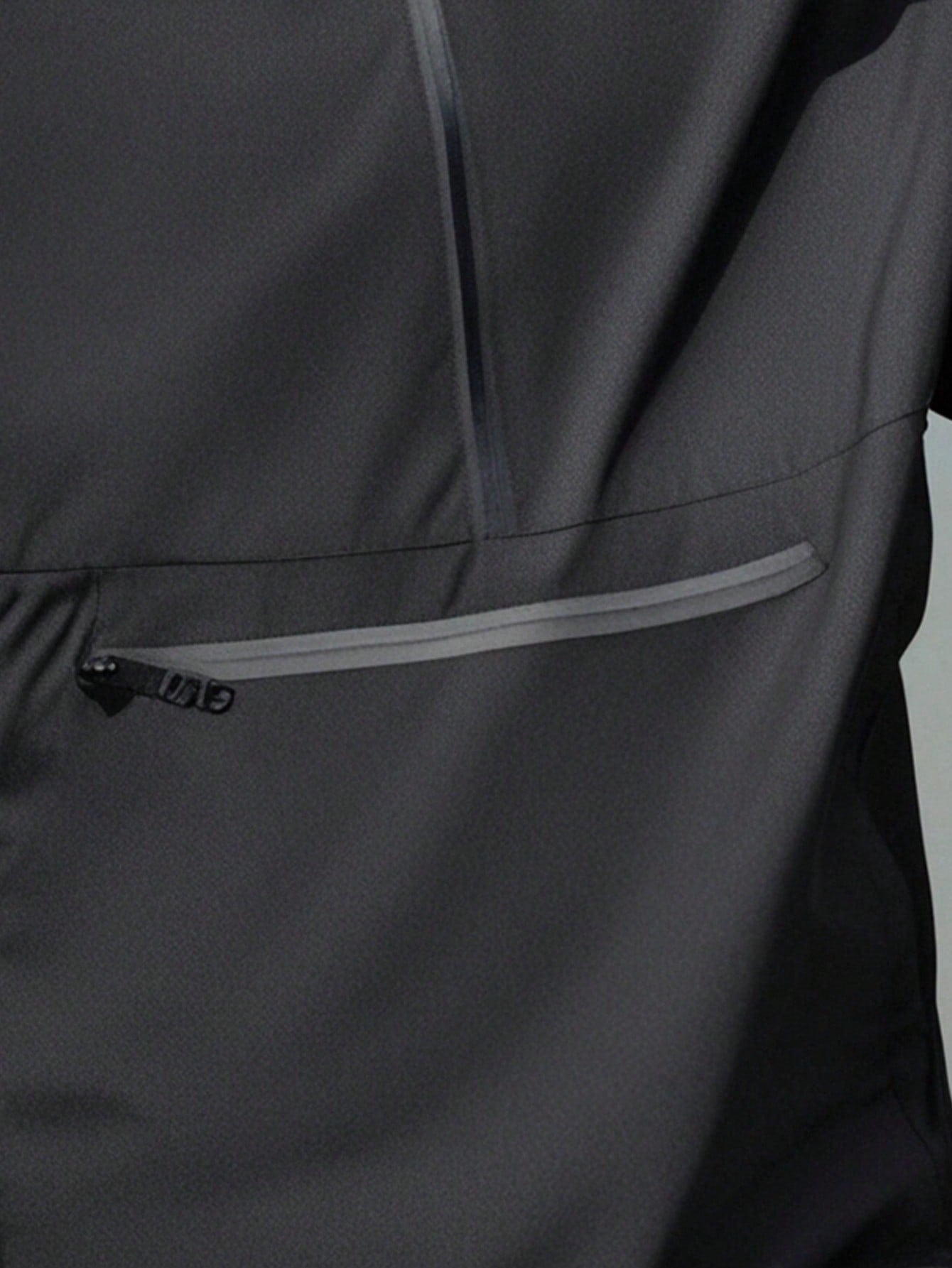 Men's Autumn/Winter Stand Collar Hooded Outdoor Multi-Pocket Waterproof Pullover Jacket For Running