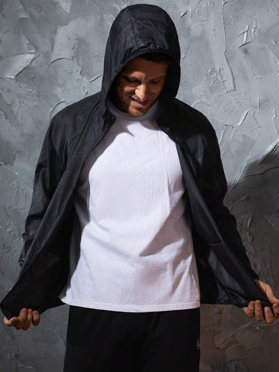Men's Lightweight Jacket Outdoor Casual Windbreaker Waterproof Ultra-Light Solid Color Jacket Cycling Long Sleeve Coat