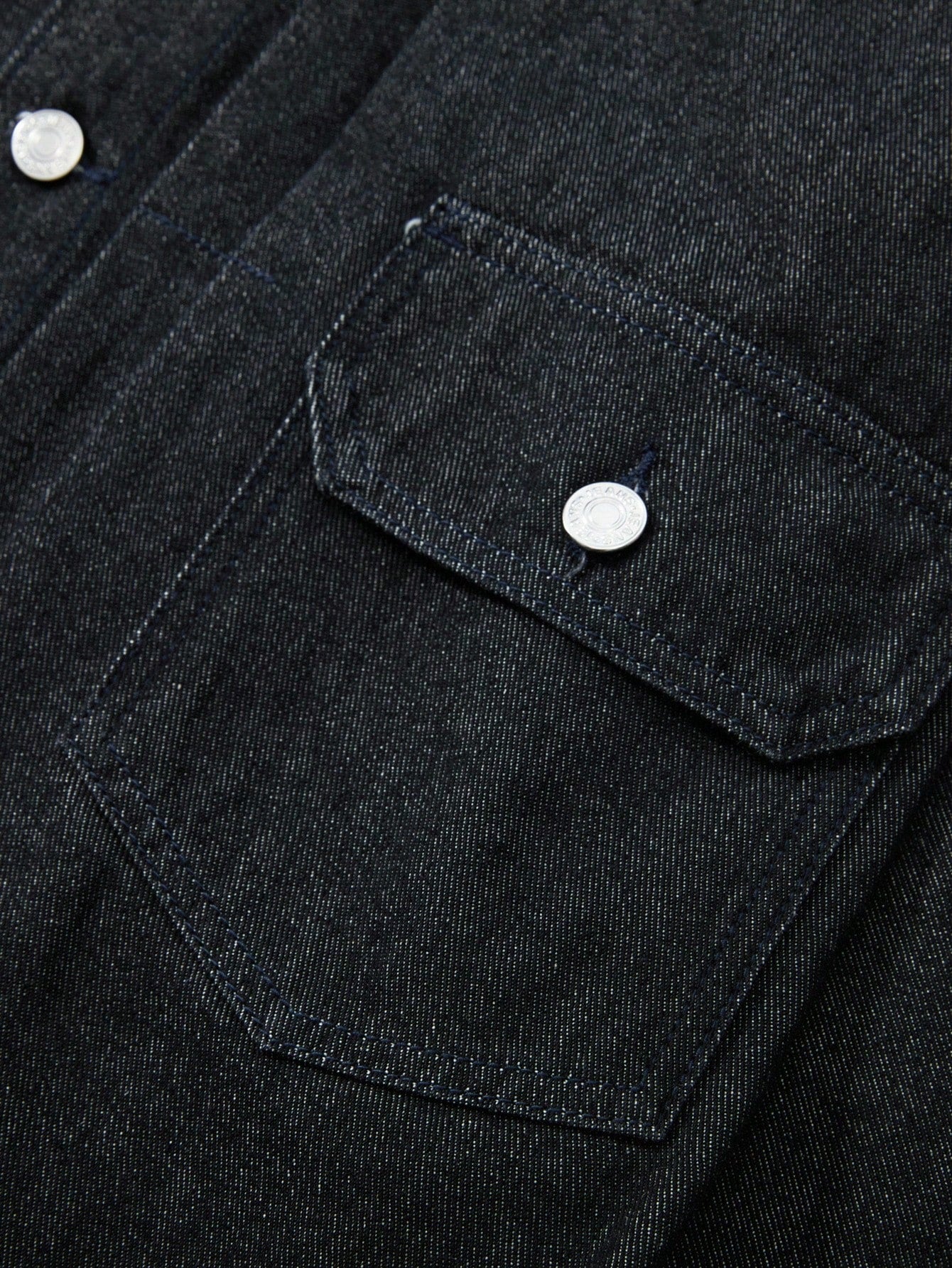Manfinity Homme Men's Vintage Black Short Denim Jacket, American Style, Autumn/Spring