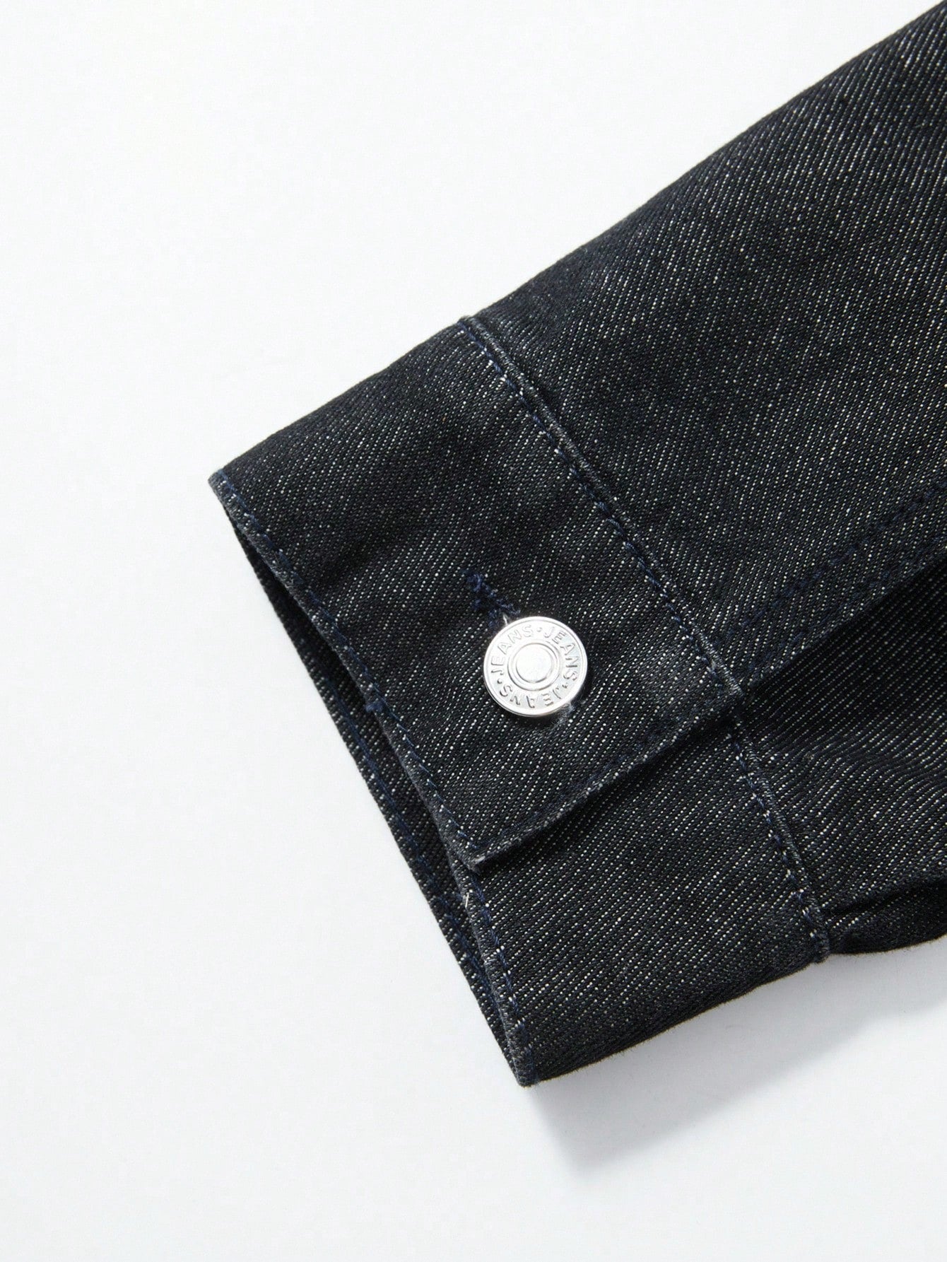 Manfinity Homme Men's Vintage Black Short Denim Jacket, American Style, Autumn/Spring