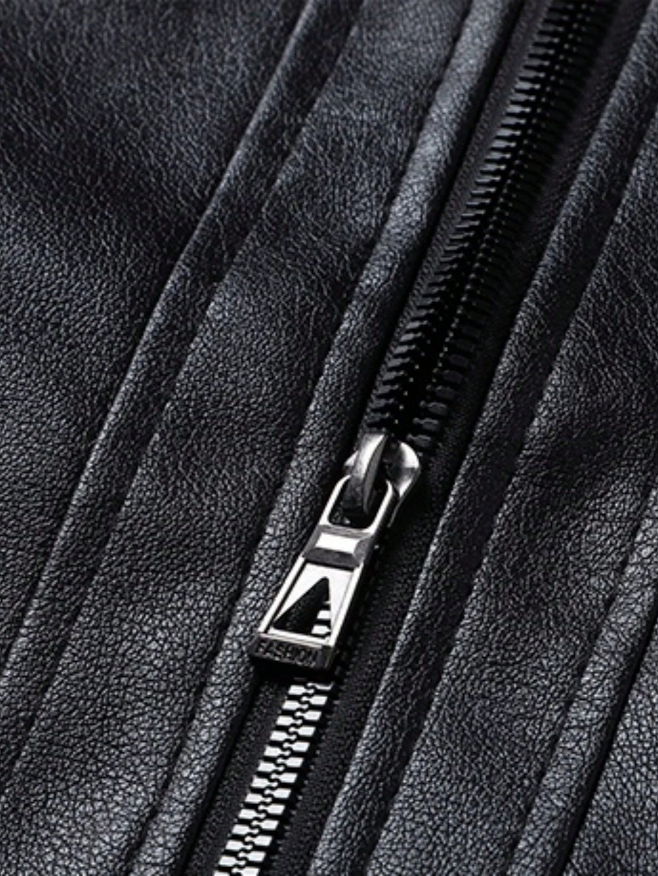 Men's Windproof Casual Stand Collar PU Leather Jacket, Autumn/Winter, Grunge