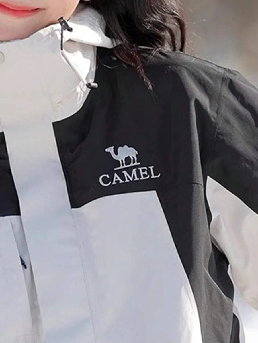 CAMEL CROWN Three-In-One Contrast Color Jacket, Detachable Two Pieces Set, Heavy Rain-Level Windproof And Waterproof Mountaineering Clothing