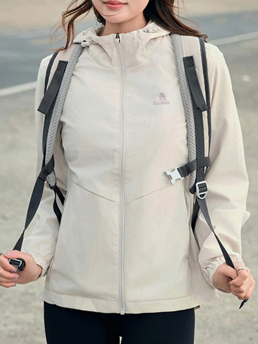 CAMEL CROWN Women's Softshell Punching Jacket Autumn And Winter Sports Jacket Waterproof Windproof Thin Fleece Jacket