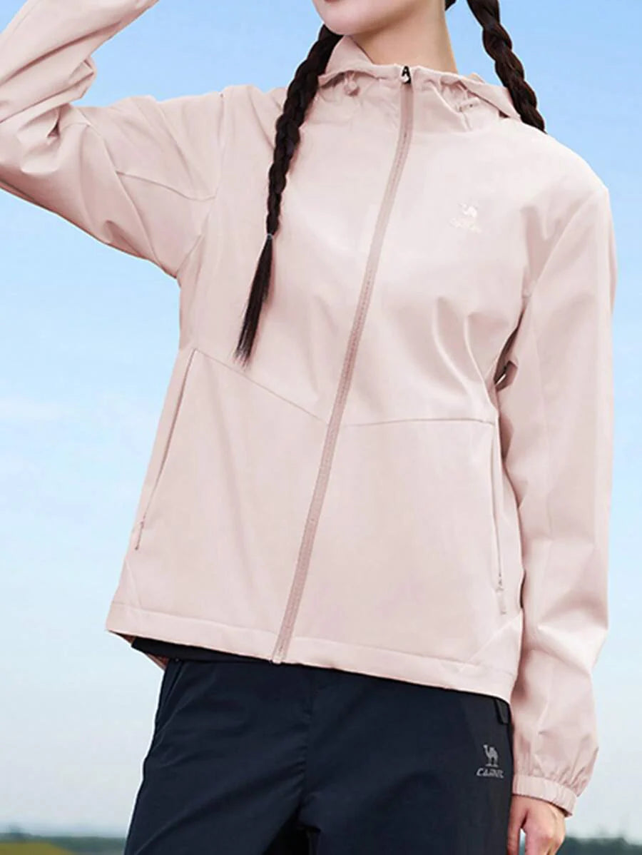 CAMEL CROWN Women's Softshell Punching Jacket Autumn And Winter Sports Jacket Waterproof Windproof Thin Fleece Jacket