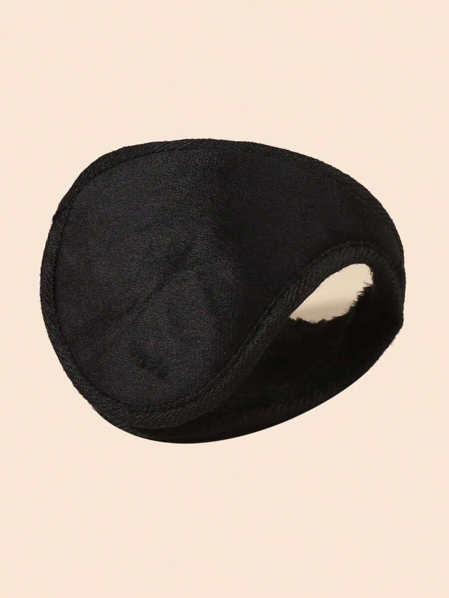 2pcs Men's Winter Solid Color Warm Ear Muffs