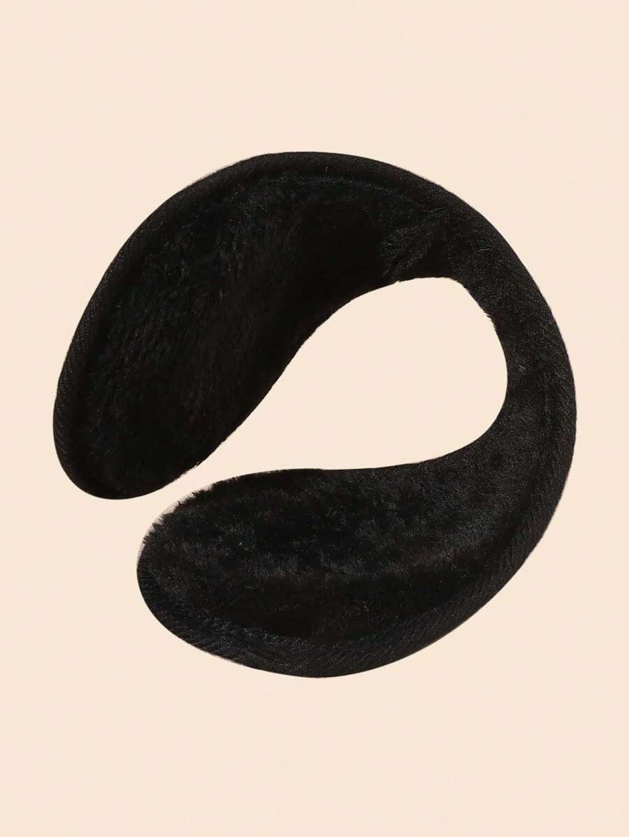 2pcs Men's Winter Solid Color Warm Ear Muffs