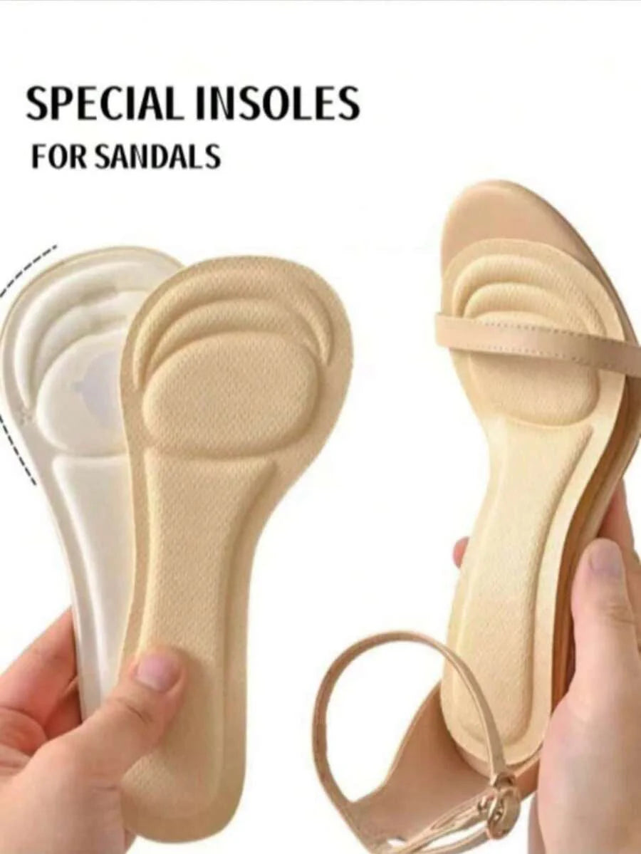 1 Pair Self-Adhesive Breathable Non-Slip Shock Absorbing Insoles, Soft Cushion Pad For Women High Heels, Summer, Kitten Heels Accessories