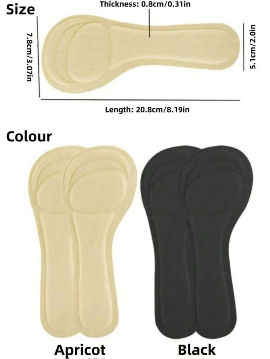 1 Pair Self-Adhesive Breathable Non-Slip Shock Absorbing Insoles, Soft Cushion Pad For Women High Heels, Summer, Kitten Heels Accessories