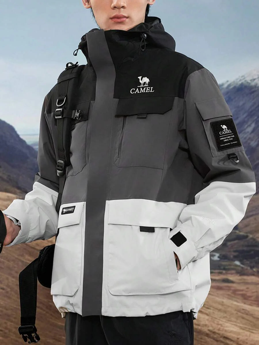 CAMEL CROWN Outdoor Cold-Resistant Sports Jacket For Men In Autumn And Winter, Windproof And Waterproof Three-In-One Hiking And Mountaineering Jacket