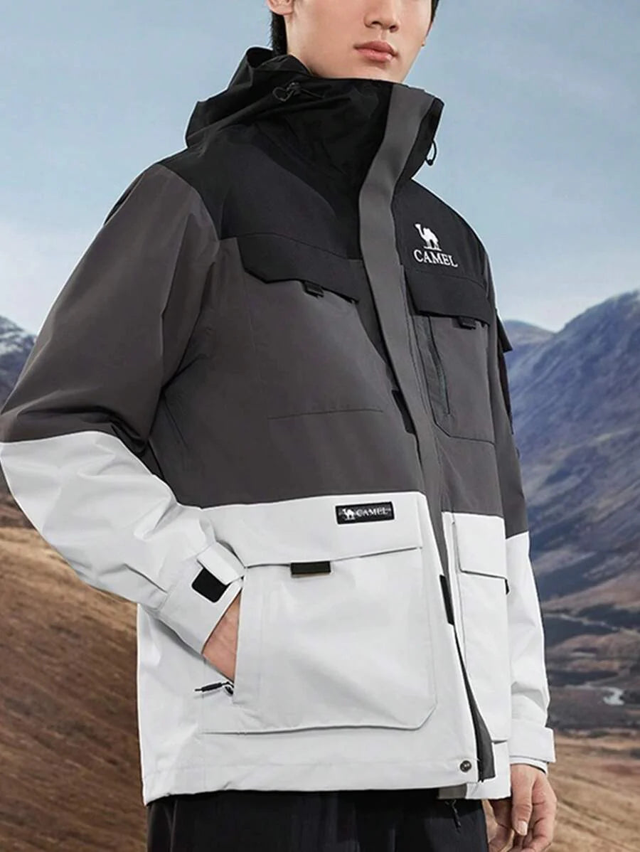 CAMEL CROWN Outdoor Cold-Resistant Sports Jacket For Men In Autumn And Winter, Windproof And Waterproof Three-In-One Hiking And Mountaineering Jacket