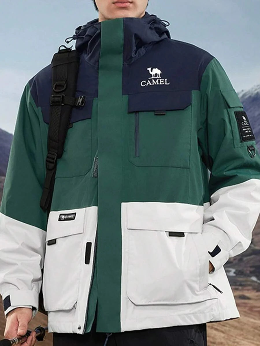 CAMEL CROWN Outdoor Cold-Resistant Sports Jacket For Men In Autumn And Winter, Windproof And Waterproof Three-In-One Hiking And Mountaineering Jacket