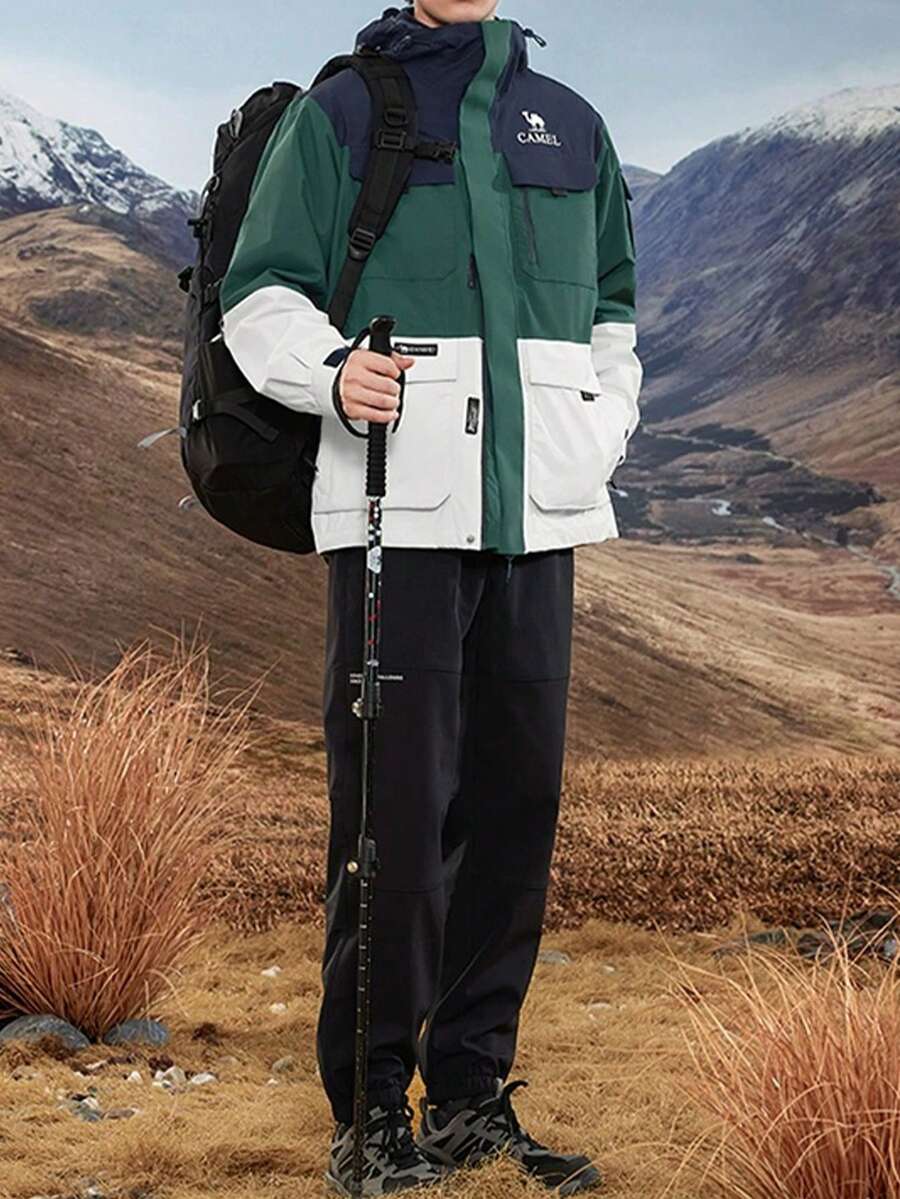 CAMEL CROWN Outdoor Cold-Resistant Sports Jacket For Men In Autumn And Winter, Windproof And Waterproof Three-In-One Hiking And Mountaineering Jacket