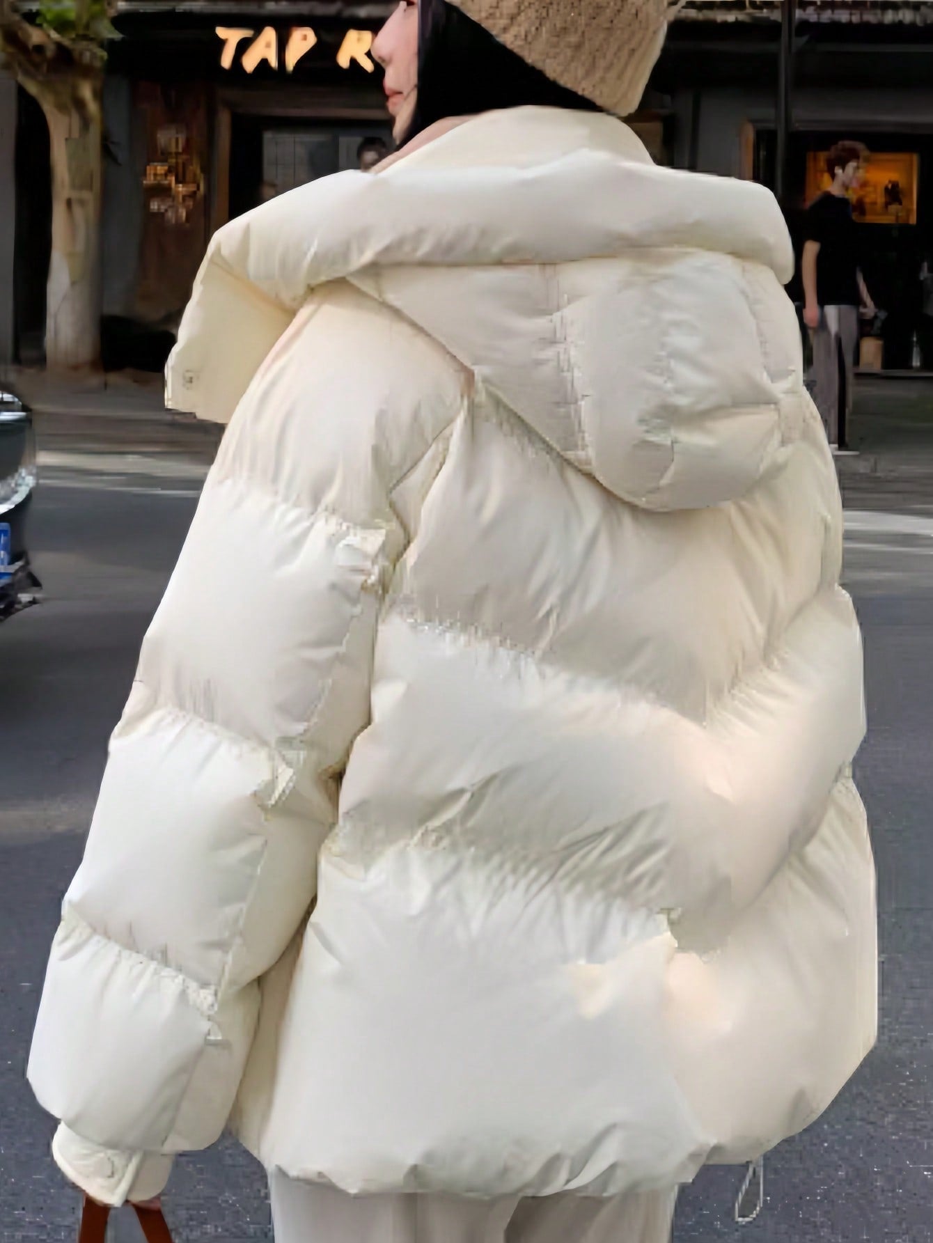 Winter Women's Hoodies Padded Down Coats Elegant Casual Solid Chic Party Birthday Zip Up Hooded Down Jackets Padded Parkas Korean Fashion Thicken Winter Coats Female Puffer Outwear Business Casual Woman Streetwear Clothes