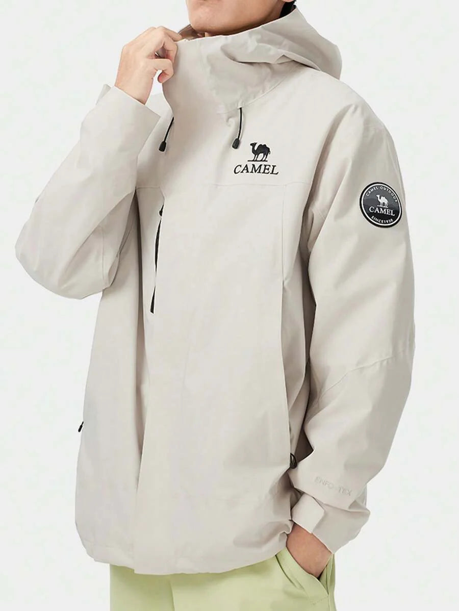 CAMEL CROWN Men's Three-In-One Down Jacket Detachable Fleece Lining Windproof And Waterproof Hardshell Mountaineering Jacket