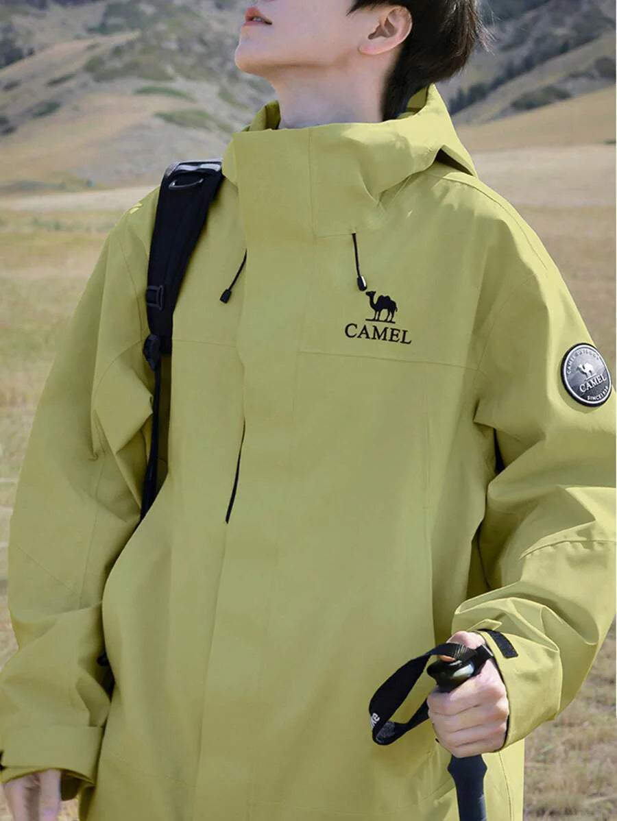 CAMEL CROWN Men's Three-In-One Down Jacket Detachable Fleece Lining Windproof And Waterproof Hardshell Mountaineering Jacket