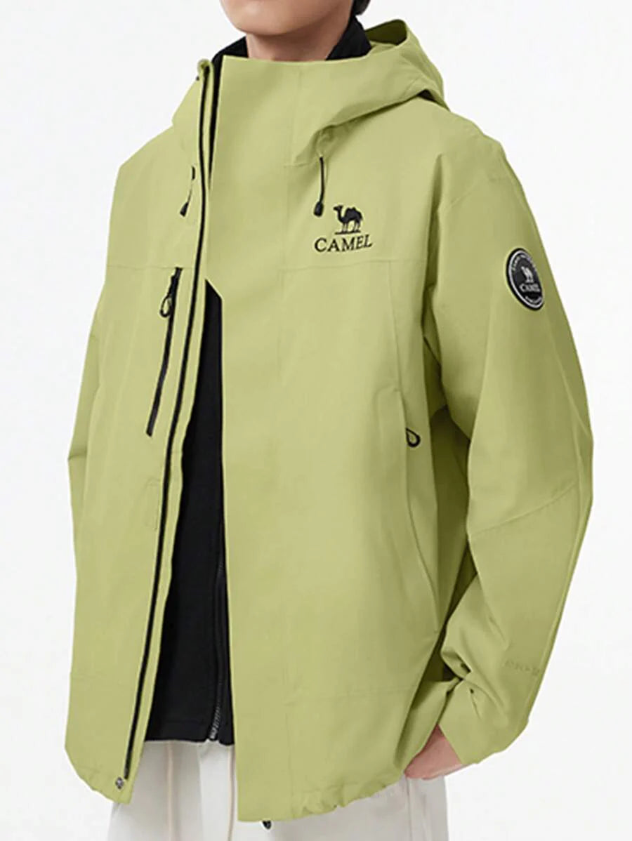 CAMEL CROWN Men's Three-In-One Down Jacket Detachable Fleece Lining Windproof And Waterproof Hardshell Mountaineering Jacket