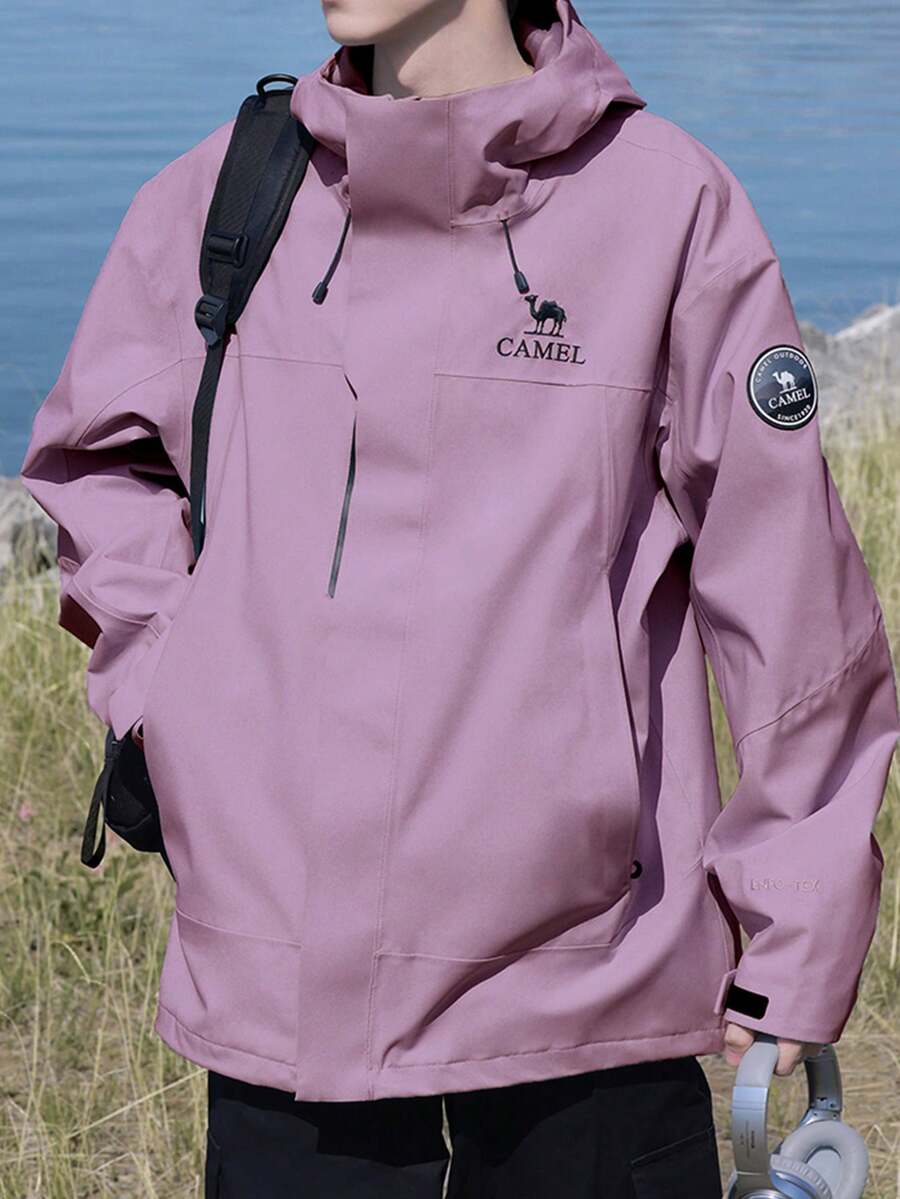 CAMEL CROWN Men's Three-In-One Down Jacket Detachable Fleece Lining Windproof And Waterproof Hardshell Mountaineering Jacket