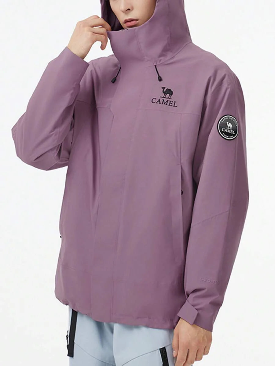 CAMEL CROWN Men's Three-In-One Down Jacket Detachable Fleece Lining Windproof And Waterproof Hardshell Mountaineering Jacket