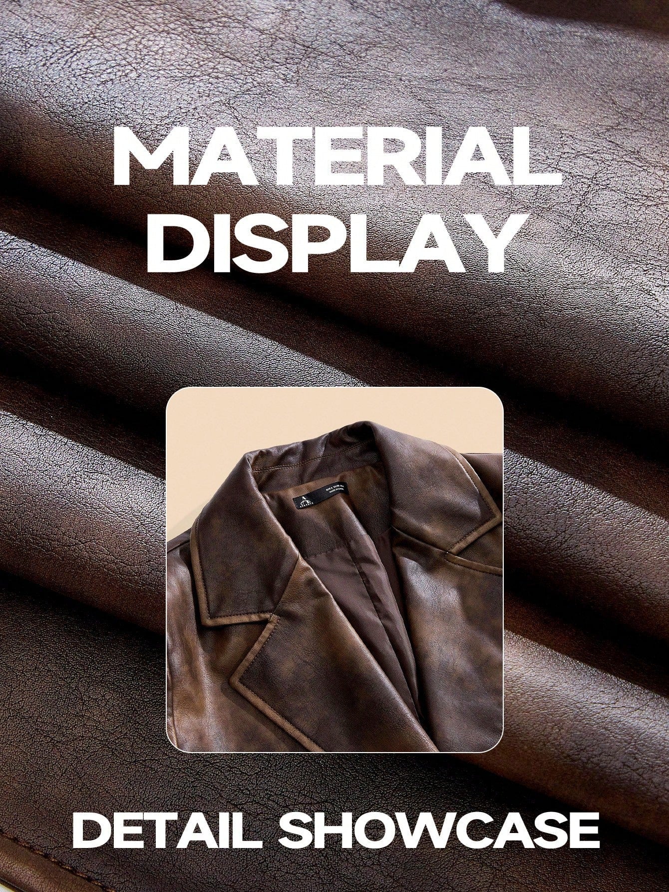 Anewsta Women's Modern Turndown Collar Tie Dye Washed Faux Leather Windbreaker Jacket, Suitable For Autumn, Fall, Winter, Going Out, Elegant, Formal, Party, Chic, New Year, Women's Winter Coat, Christmas, Work, Graduation, Wedding