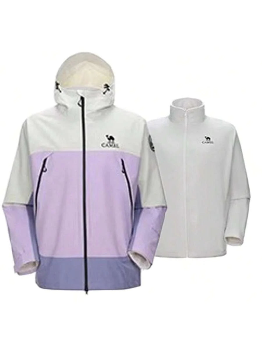 CAMEL CROWN Women's Three-In-One Outdoor Fleece Jacket For Warmth, Rain-Proof, Waterproof And Windproof Hiking And Mountaineering