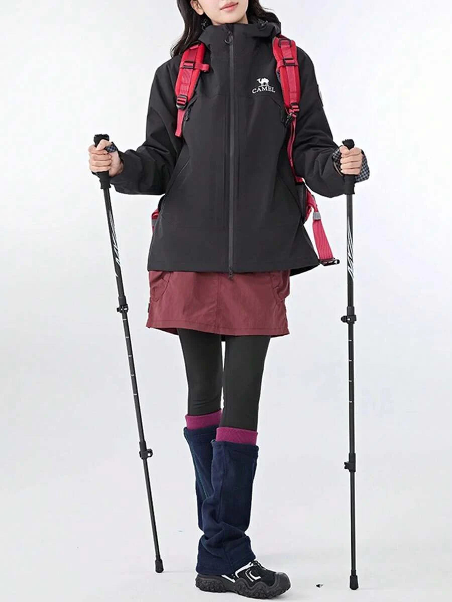 CAMEL CROWN Women's Three-In-One Outdoor Fleece Jacket For Warmth, Rain-Proof, Waterproof And Windproof Hiking And Mountaineering