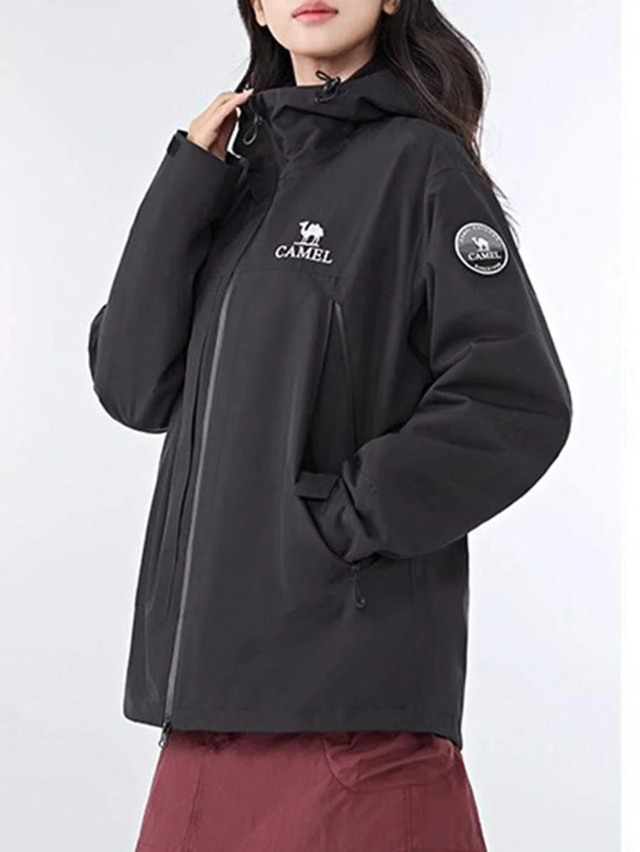 CAMEL CROWN Women's Three-In-One Outdoor Fleece Jacket for Warmth, Rain-Proof, Waterproof and Windproof Hiking and Mountaineering