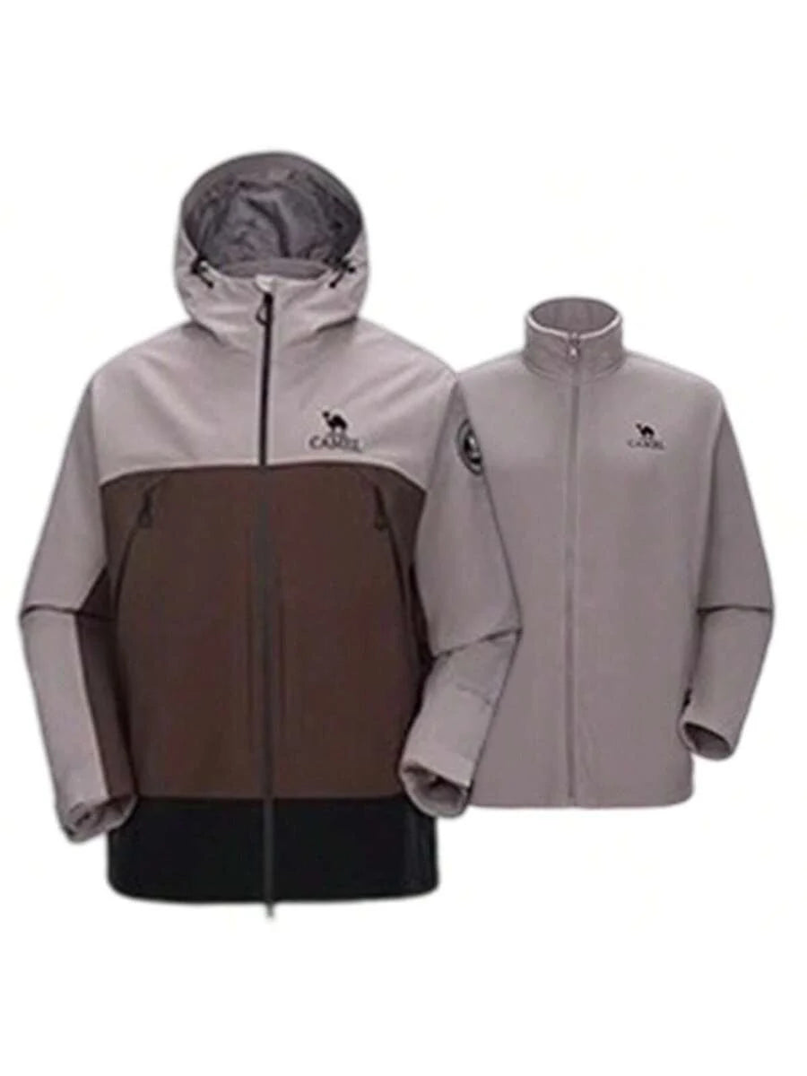 CAMEL CROWN Women's Three-In-One Outdoor Fleece Jacket For Warmth, Rain-Proof, Waterproof And Windproof Hiking And Mountaineering