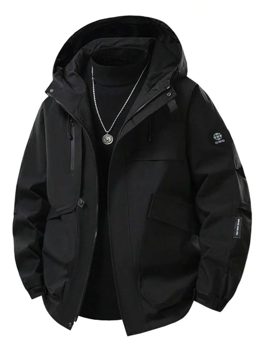 Women's Outdoor Waterproof Hooded Jacket - Warm Windproof Softshell Cargo Coat