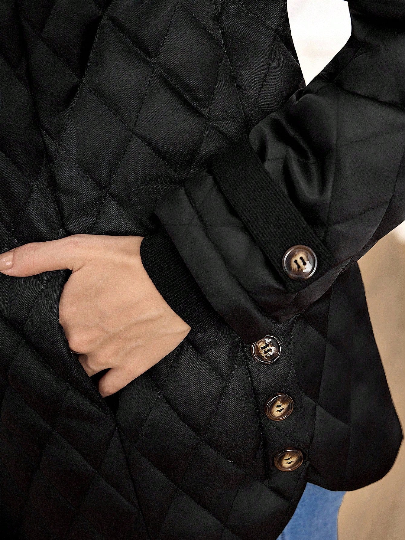 Miaspire Women's Winter Coat, Velvet Warm Hooded Elegant Jacket, Threaded Cuffs, Women's All-Match Black Jacket, Brown Velvet Lining,Zip Up Hoodie For Women, Winter Clothes For Women