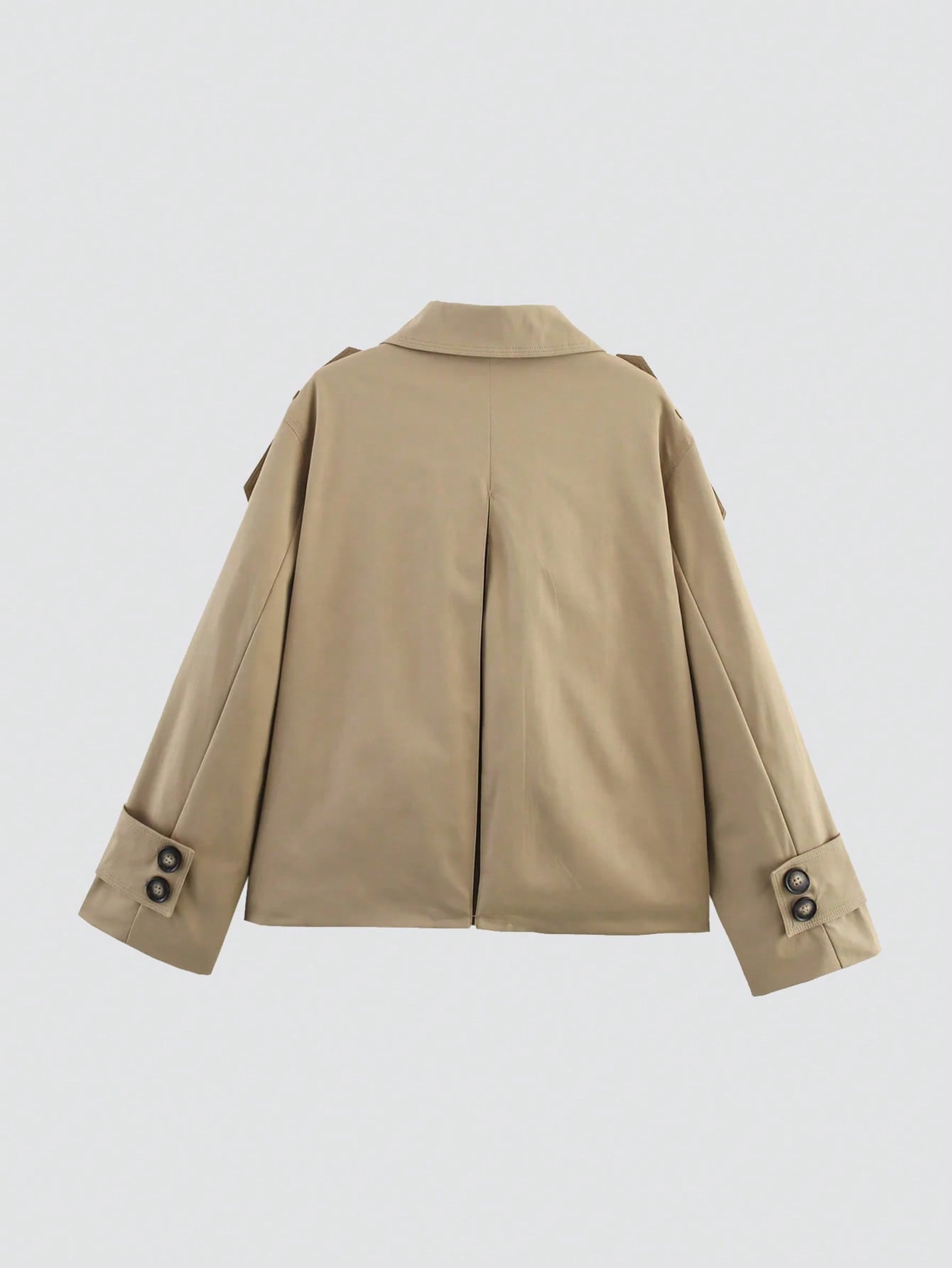 Women's Fashionable Casual Double-Breasted Short Jacket Coat, Autumn