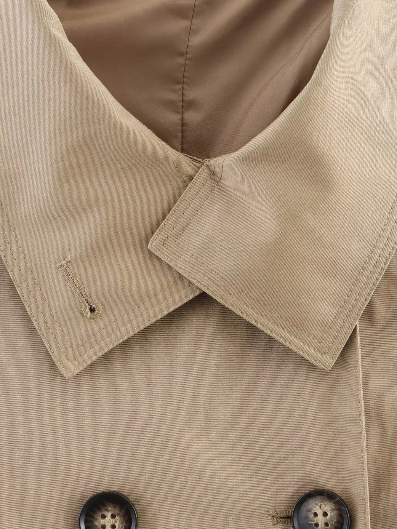 Women's Fashionable Casual Double-Breasted Short Jacket Coat, Autumn