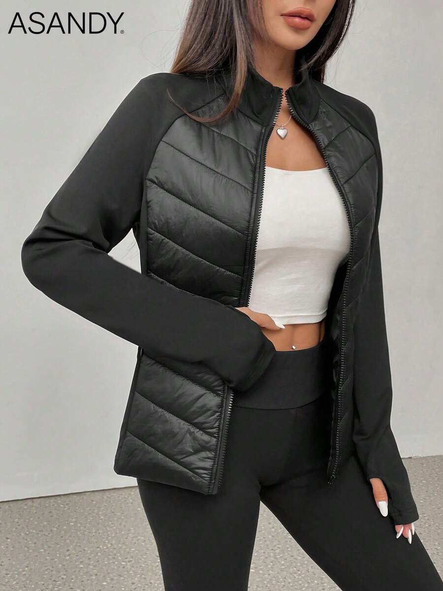 ASANDY Women's Autumn/Winter Lightweight Warm Fitted Waist Fashionable Padded Coat