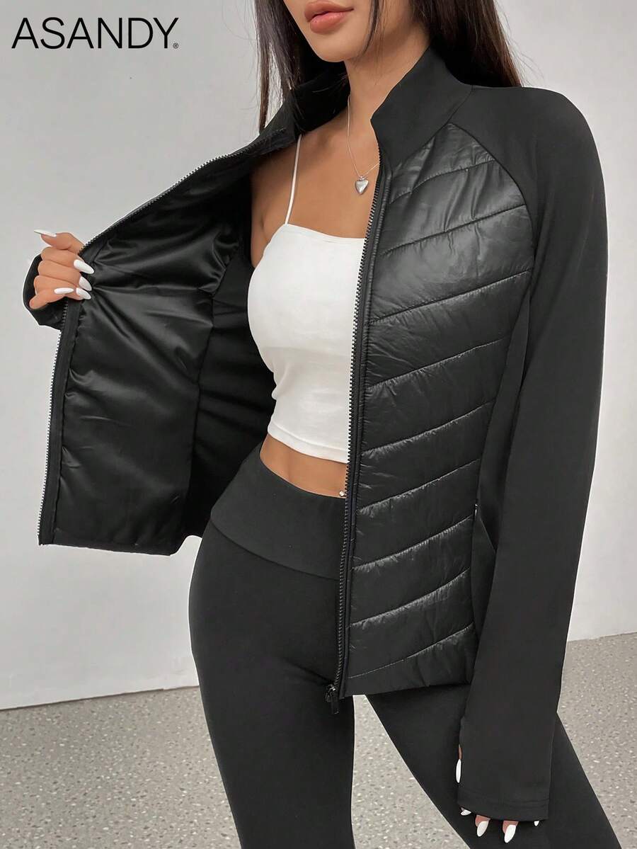 ASANDY Women's Autumn/Winter Lightweight Warm Fitted Waist Fashionable Padded Coat