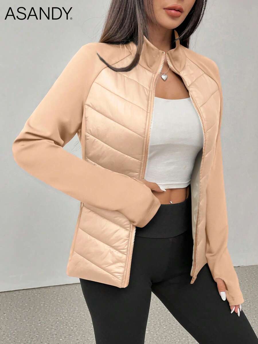 ASANDY Women's Autumn/Winter Lightweight Warm Fitted Waist Fashionable Padded Coat