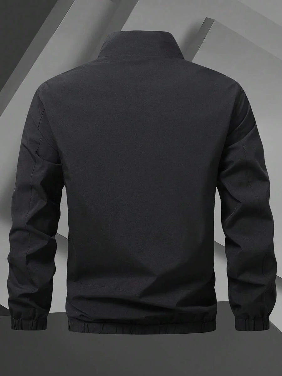 Manfinity Homme 2-In-1 Men's Casual Long Sleeve Reversible Casual Outdoor Windbreaker Jacket, Lightweight Summer Bomber Jacket, Fall