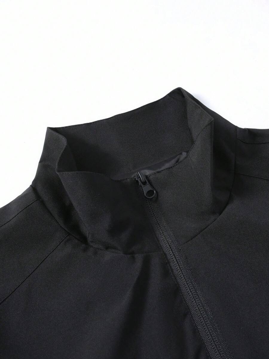 Manfinity Homme 2-In-1 Men's Casual Long Sleeve Reversible Casual Outdoor Windbreaker Jacket, Lightweight Summer Bomber Jacket, Fall