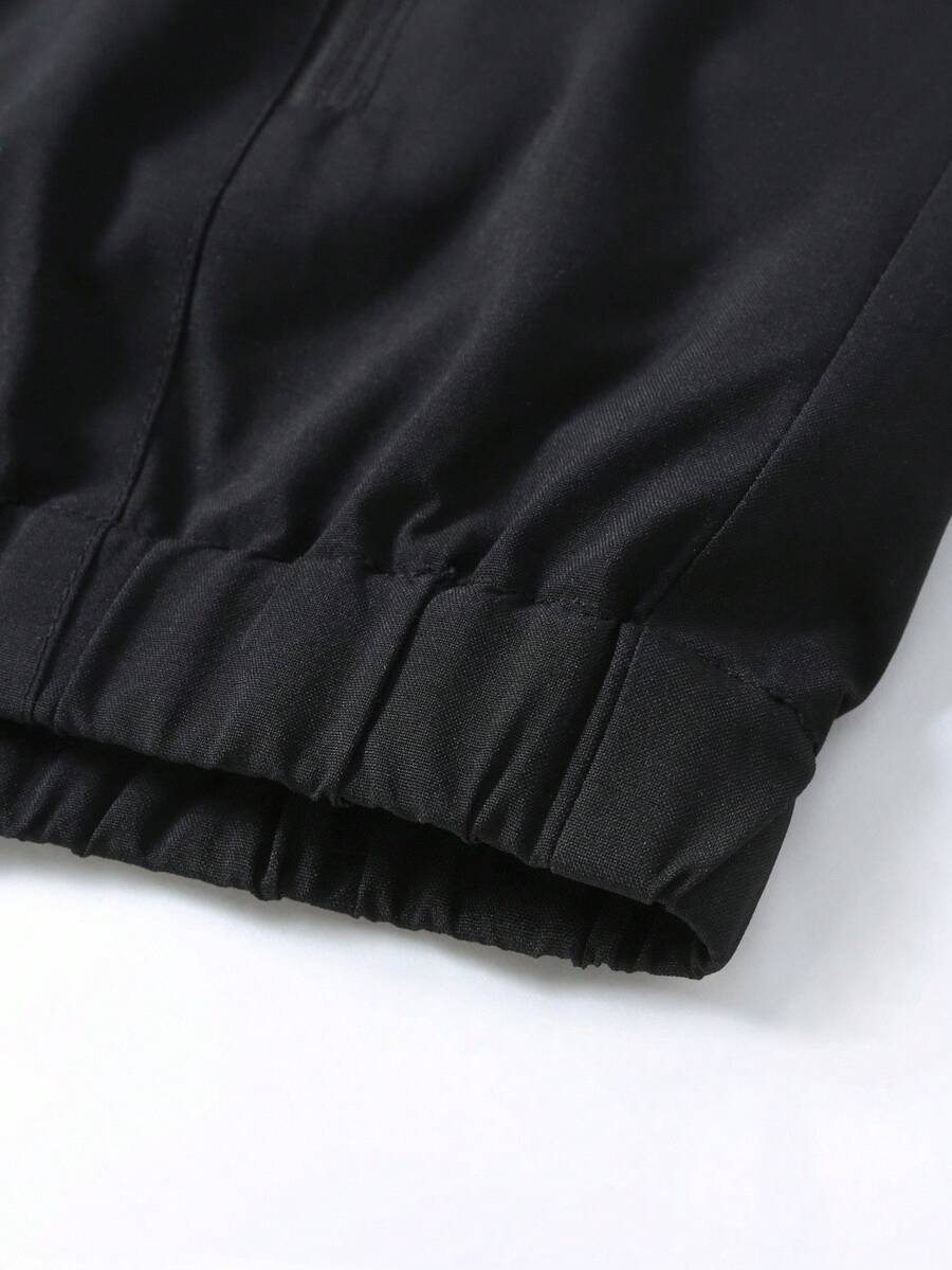 Manfinity Homme 2-In-1 Men's Casual Long Sleeve Reversible Casual Outdoor Windbreaker Jacket, Lightweight Summer Bomber Jacket, Fall